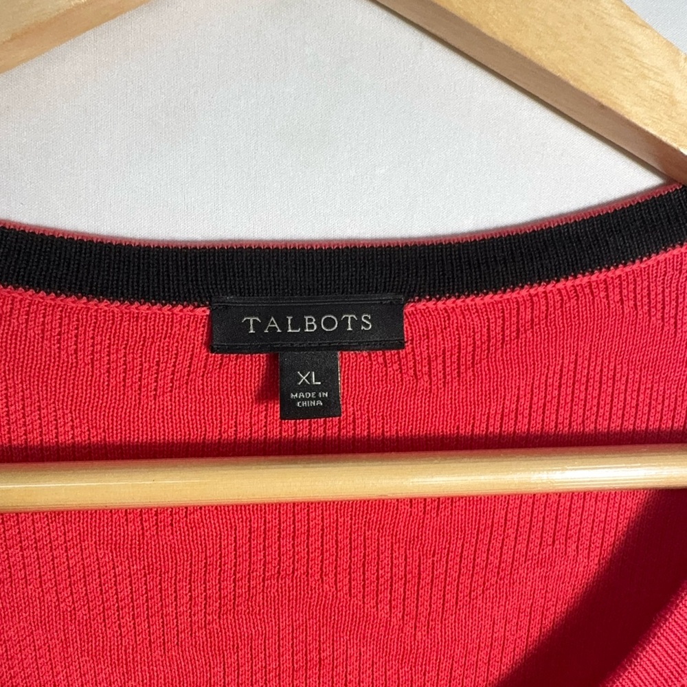 Talbots Women's Pink Chevron lightweight Cardigan‎ - Picture 3 of 7